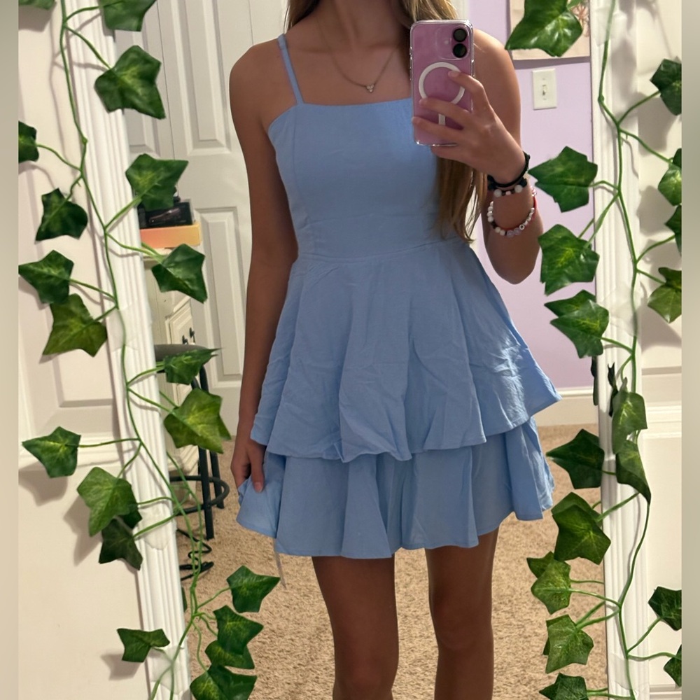 Halara Blue Tie Dress! Size XS